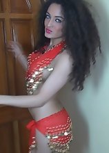 Beautiful shemale KEIRA VERGA stroking her 9 inches of ShePenis